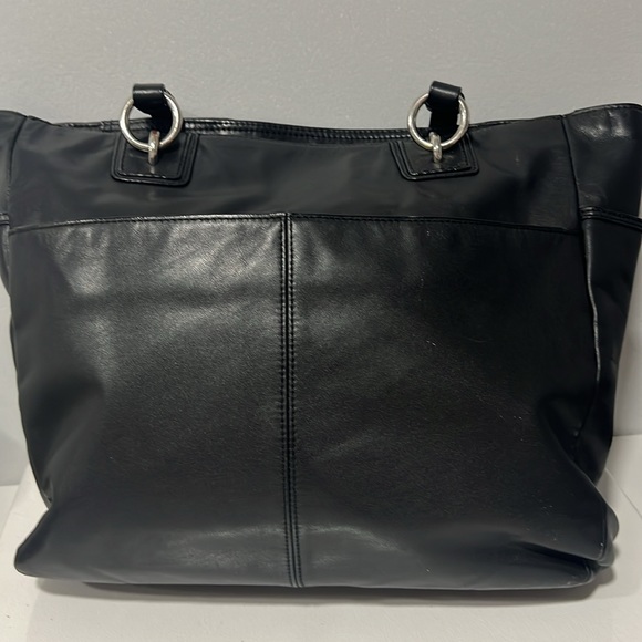 Coach F19456 Womens North South Gallery Tote Leather Bag Black - Picture 7 of 12